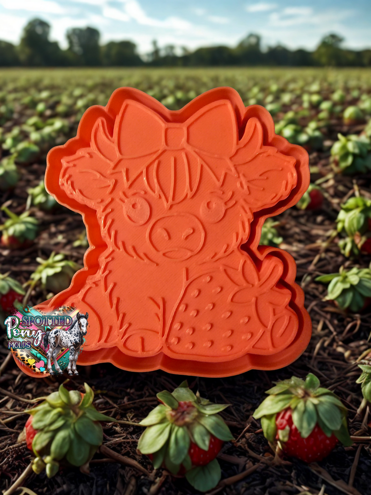 Highland Cow with Strawberry Mold