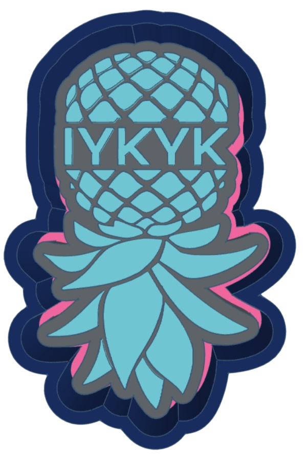 Upside-down IYKYK Pineapple Mold