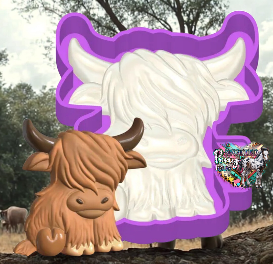 3D Highland Cow Mold