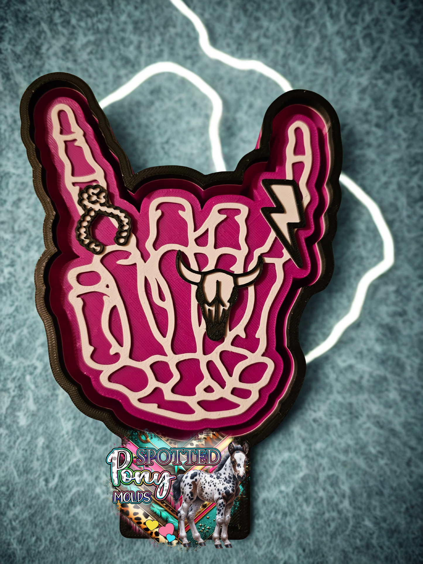 Punchy Western hand Mold