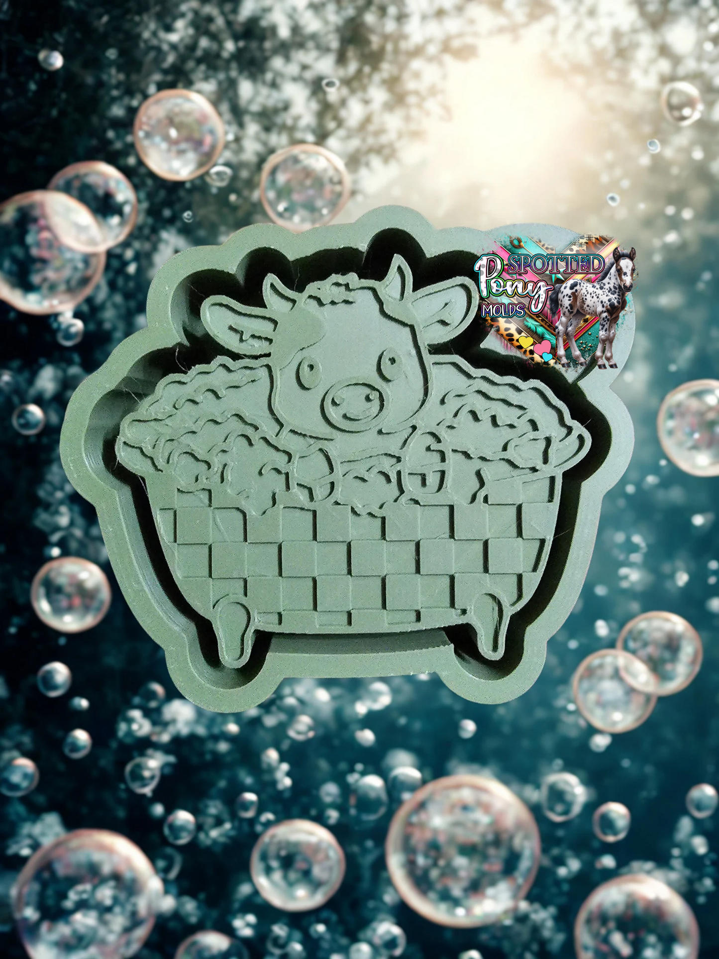 Cow in Checkered Bath Mold