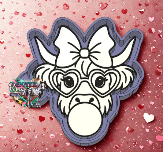 Hefier with Heart Glasses Blowing Bubble Mold