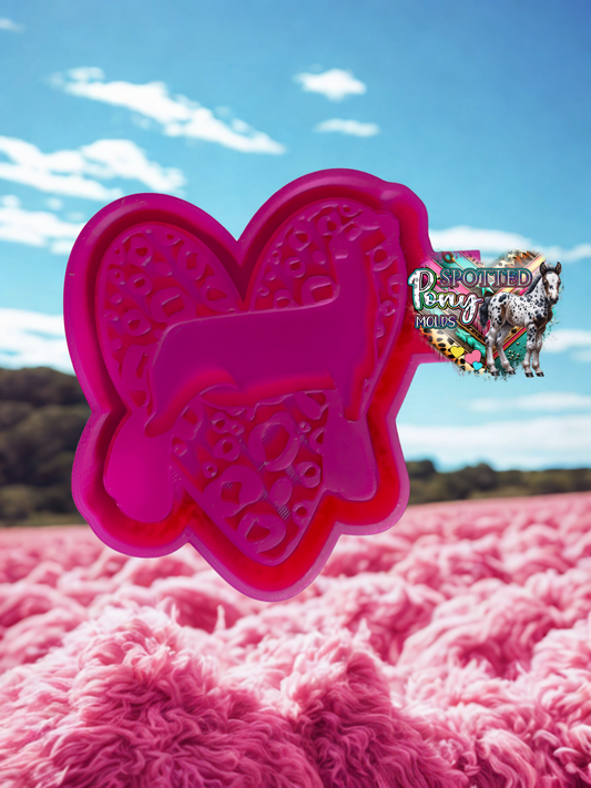 Leopard Heart Show Lamb Mold