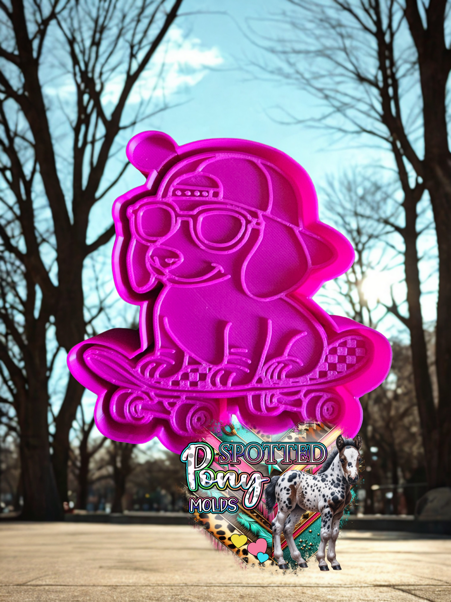 Dog on Skateboard Mold
