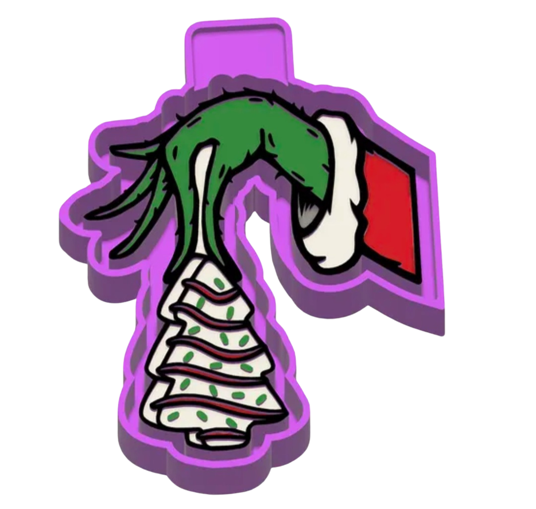 Mean One Hand Holding Christmas Cake Mold