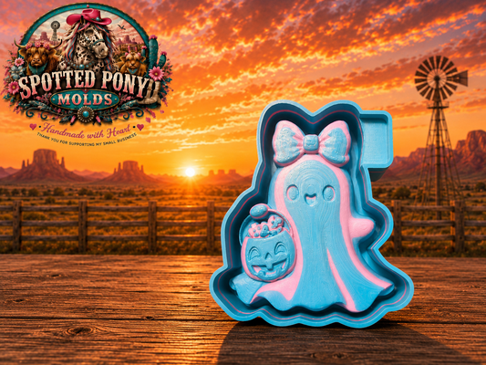 3D Sweet Halloween Ghost Mold