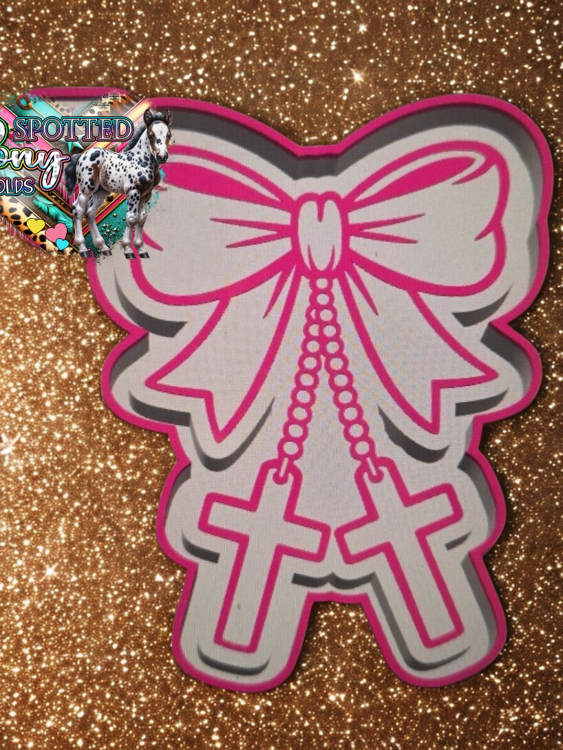 Bow with Crosses Mold