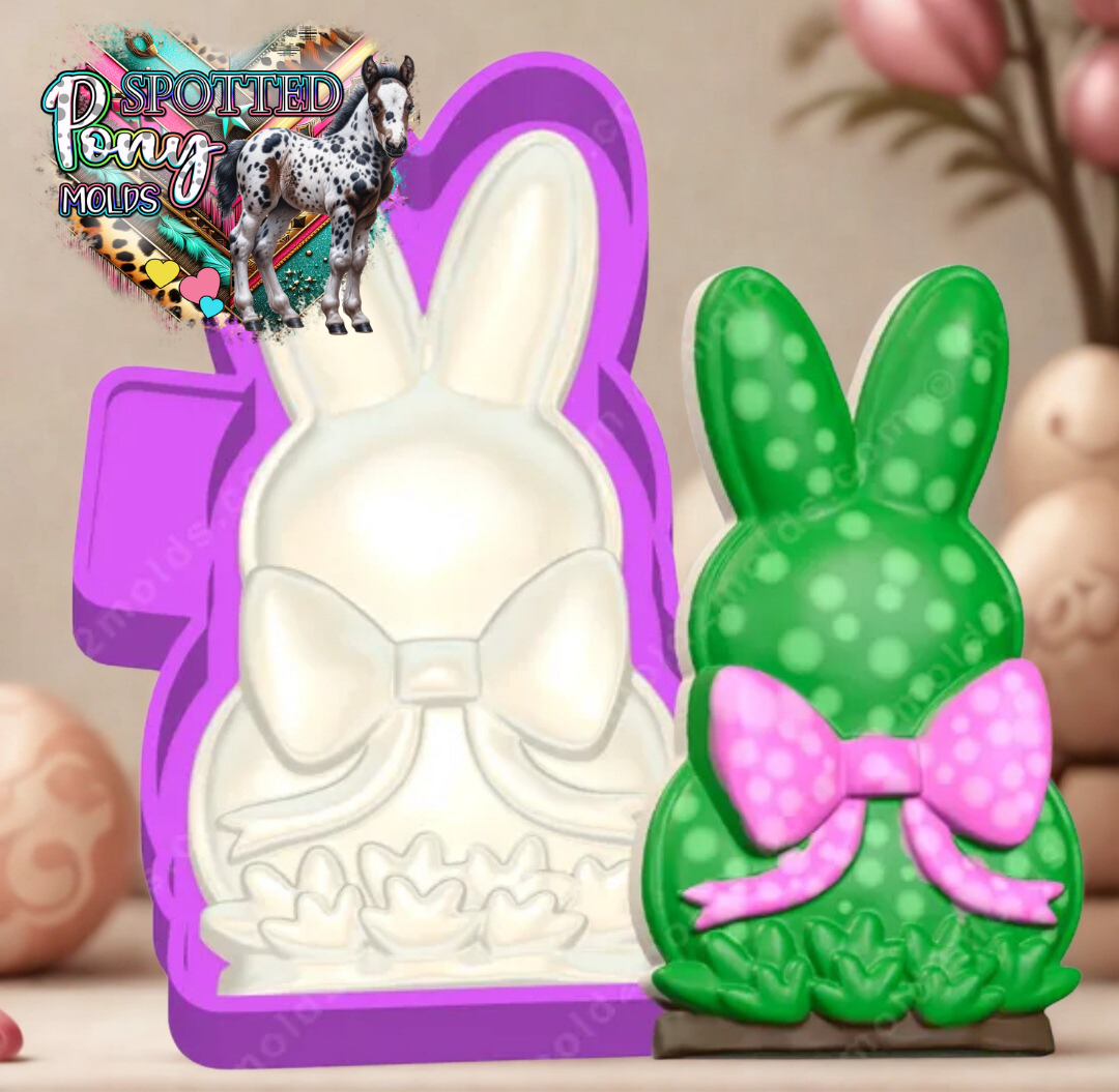 3D Easter Bunny with Bow Mold