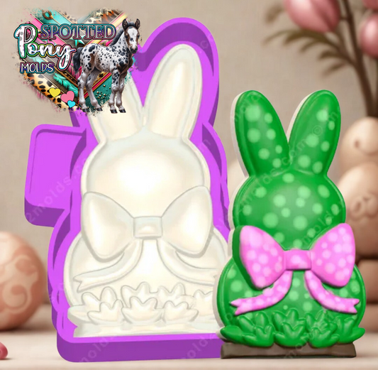 3D Easter Bunny with Bow Mold