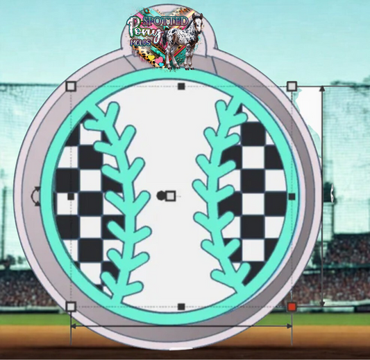 Checkered Baseball Mold
