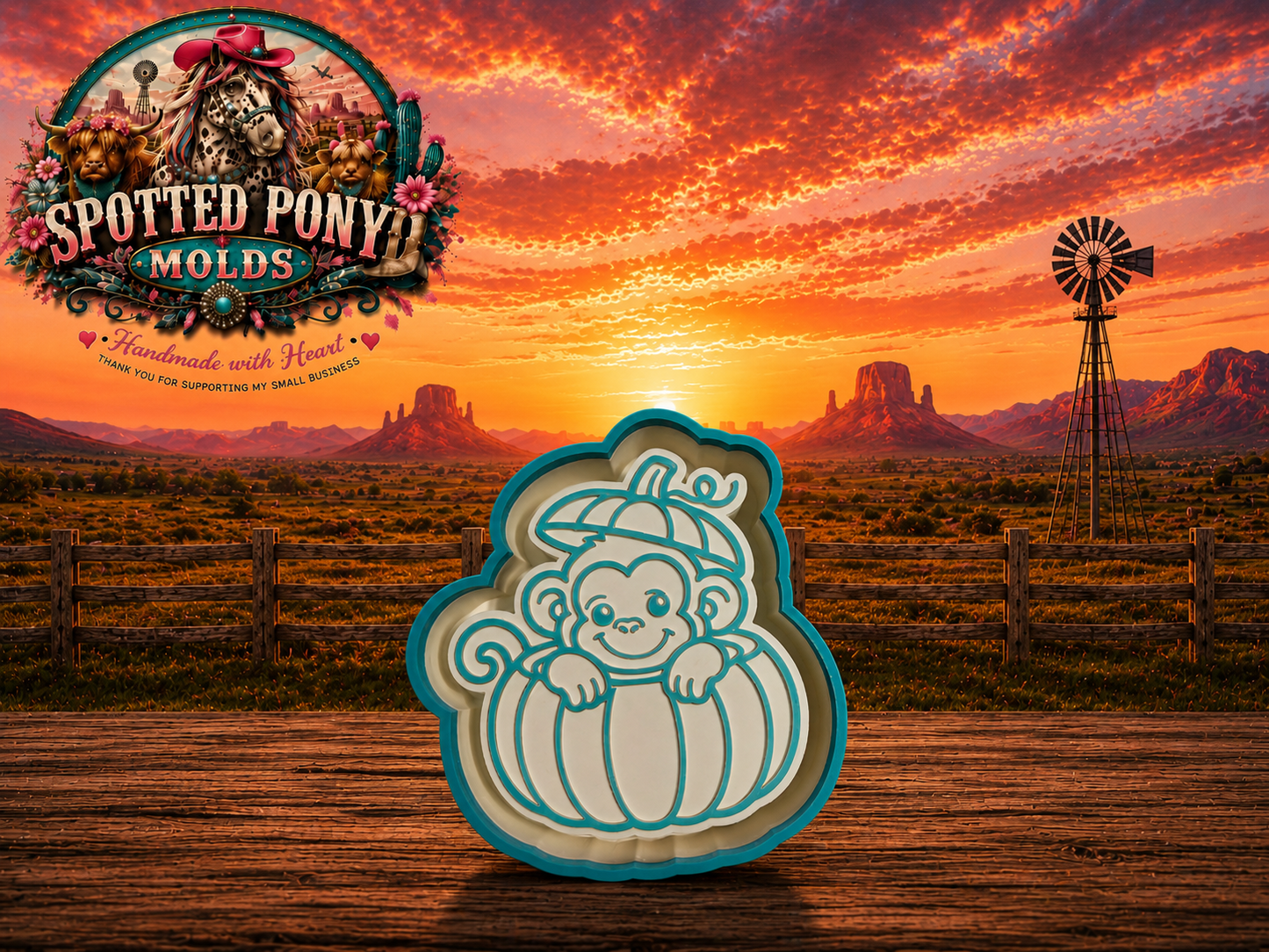Monkey in Pumpkin Mold