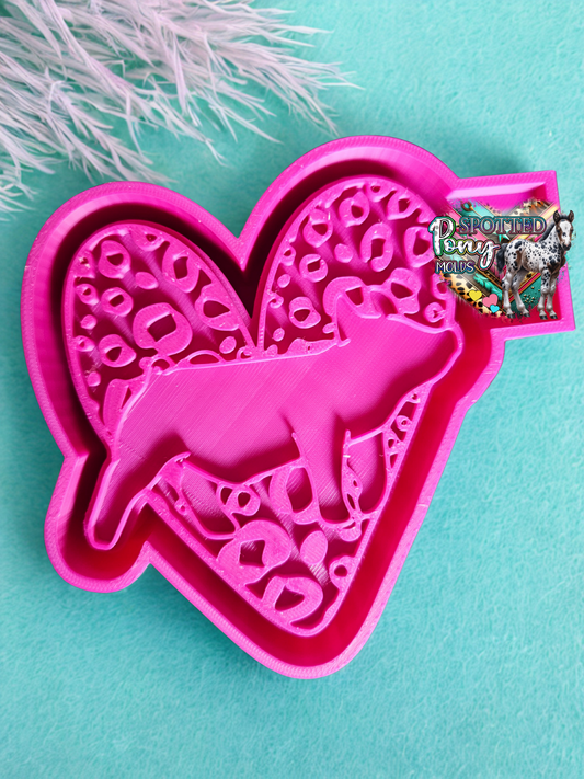 Leopard Heart Show Pig Mold