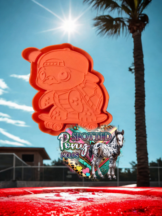 Skateboarding Turtle Mold