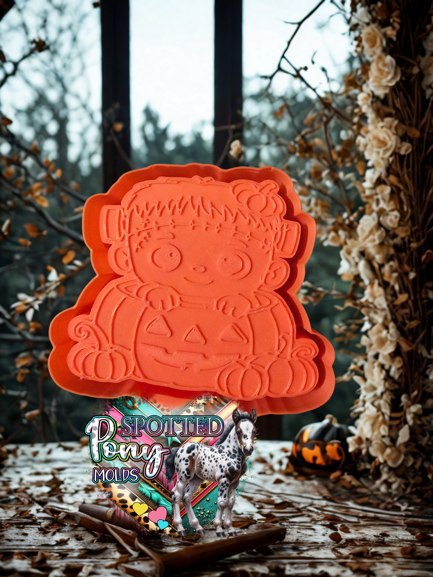 Little Frankenstein in Pumpkin Mold