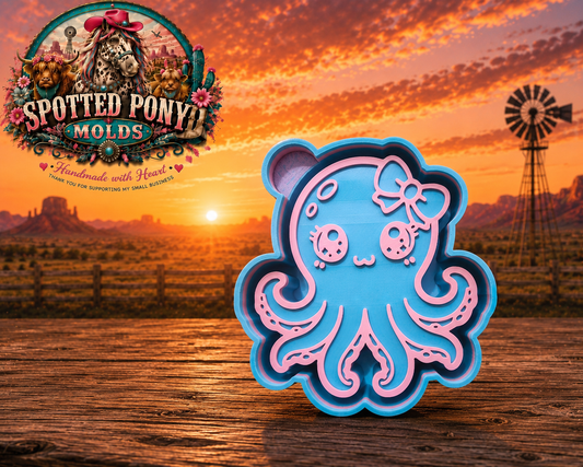 Cute Bow Octopus Mold