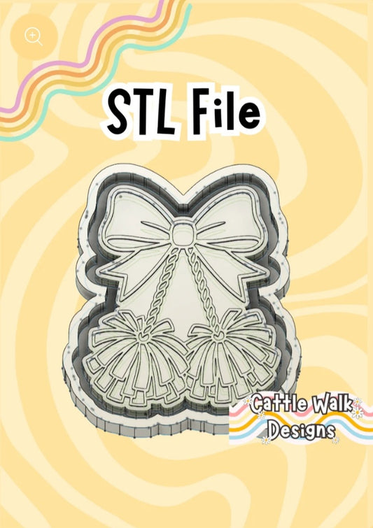 Pompom with Bow Mold