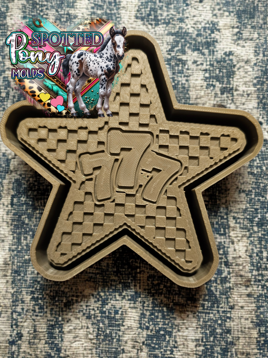 Checkered Star with Lucky Sevens Mold