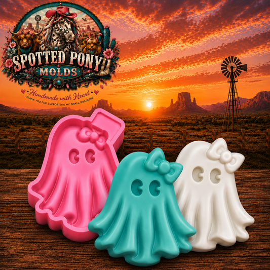 #125 3D Ghost with Bow Mold