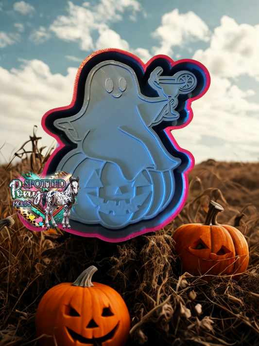 Margarita Ghost on Pumpkin