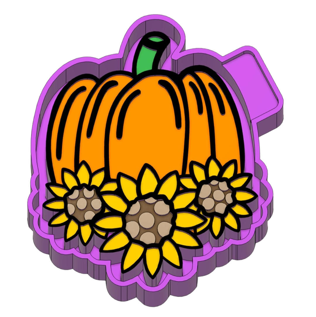 Pumpkin with Sunflowers