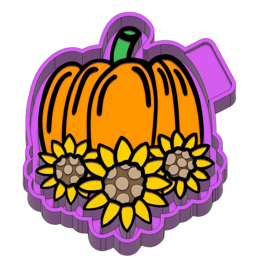 Pumpkin with Sunflowers